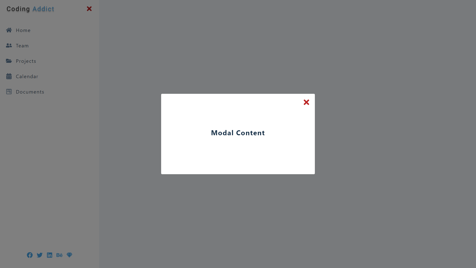 Sidebar and Modal
